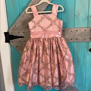 Chasing Fireflies Girls Rose Lattice Dress
